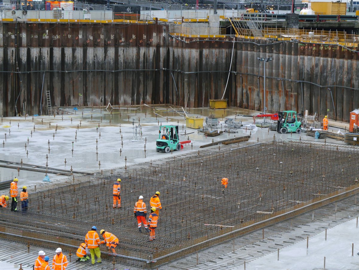 Construction crew on site